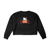 USC Trojans Women's Black Hello Kitty Midvale Cloud Fleece Sweatshirt